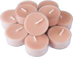 Natural Velvet Wood Scented Soy Wax Tea Lights (Bulk Pack) — Luxurious Aromatherapy Tea Light Gift Box (Pack of 12) | 4-Hour Burn Time Per Candle | An Excellent Gift Choice