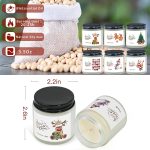 Christmas-Themed Home Fragrance Candle 6-Piece Set — 21 oz Tinned Soy Wax Candles; the perfect Christmas gift for women, colleagues, girlfriends, and friends.