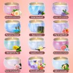 Exclusive Scented Candle Gift Set for Women (Pack of 12) — 2.5 oz Natural Soy Wax Aromatherapy Candles | Stylish Home Decor Accents in Long-Lasting Scented Tins | The Perfect Gift for Birthdays, Valentine's Day, Mother's Day, and Christmas