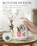 110ML Essential Oil Diffuser with Handmade Ceramic Cover, Aromatherapy Diffuser for Large Room, Quiet Ultrasonic Aroma Diffuser with Auto-Off, Timer, USB Cable, Night Light for Home, Yoga & Office