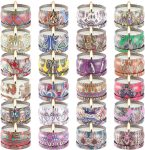 24-Piece Home Scented Candle Set: Soothing & Stress-Relieving Aromatherapy — Crafted with Natural Soy Wax and Premium Fragrances — An Ideal Birthday Gift for Ladies, Mothers, Best Friends, and Wives